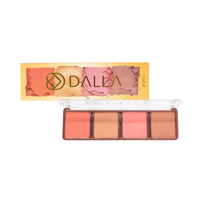 Paleta de Blush, Iluminador e Contorno Nude